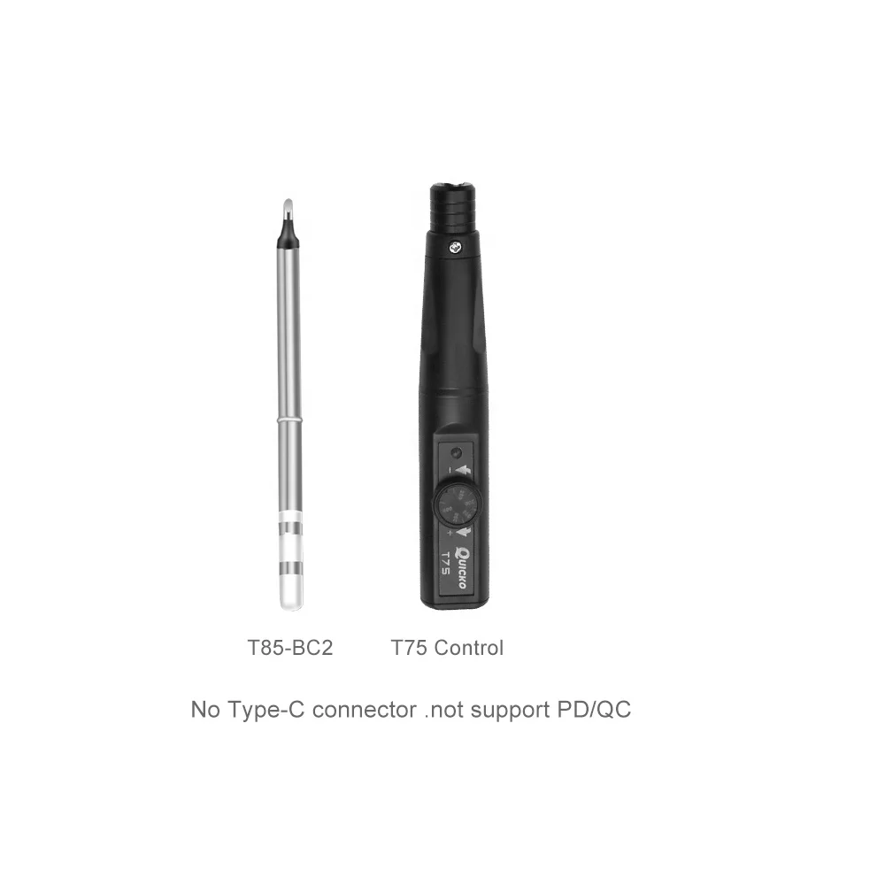Quicko Electric Soldering Iron Kit T75 96W Repair Tool Welding Solder Rework Station Heat Pencil Smart Portable Solder Iron Tips