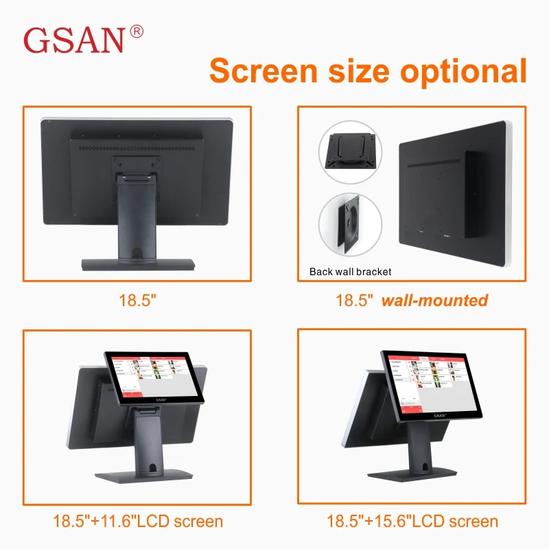 Процессор I3 I5 I7 с двумя экранами Pos-системы оптовая цена кассовый аппарат для кафе