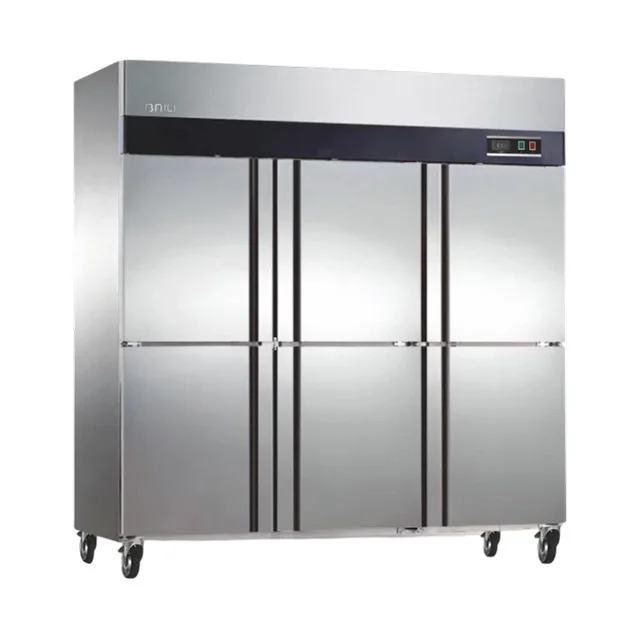 Industrial Freezer High Performance 6 Door Stainless Steel  Upright For Restaurant Kitchen Commercial Freezer