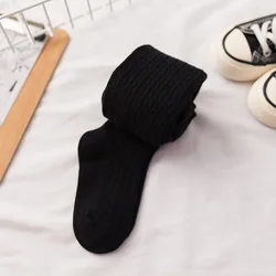 Bonypony Pretty 3-8Years Spring Autumn Cute Girls Cable Knit Tights Combed Cotton Rib Pantyhose for Kids