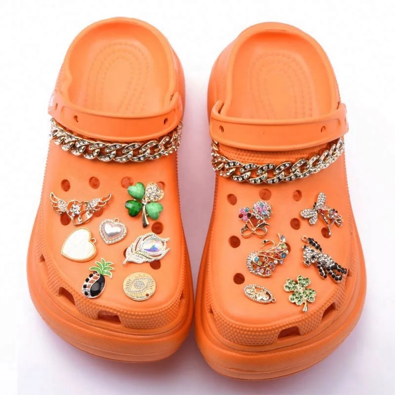 Christmas 2024 New Trend Women DIY Designer Crystal Metal Accessories Custom Luxury Decoration Clogs Shoes Charm
