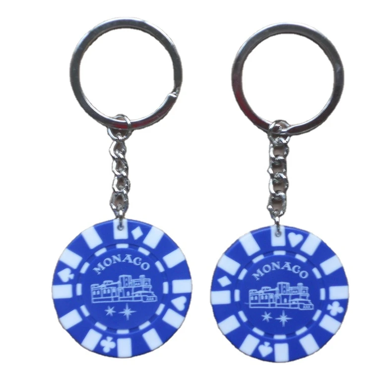 Casino Chip with silk screen Printing for events or charity keychain poker chips
