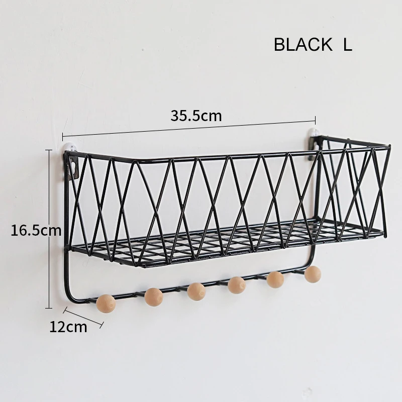 Nordic Simple Home Decorator Wall Shelf Metal Storage Wall Mount Bathroom Shelves