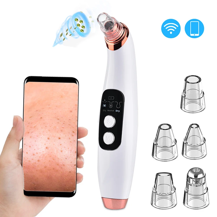 2020 New Wireless Visual Whitehead Bestope Suction Set Nose Device Blackhead Remover Vacuum With Camera Wifi