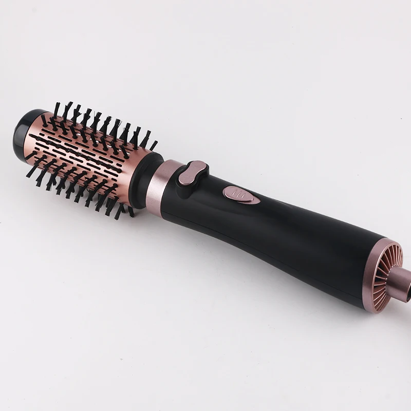 Hot Air Blow Dryer Brush Professional 2 In 1 Straightener Comb Electric Blow Dryer Rotating Hair Brush Roller Styler