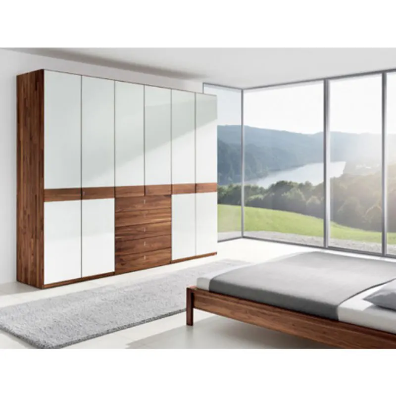 Home Wood Wardrobe Clothes Furniture for Sale Multiple doors Wardrobe Factory Wholesale Healthy life Furnishing Wooden wardrobe