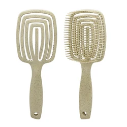 Private logo Wheat Straw Brushes Made With 100% Bio-Based Materials - Wet and Dry Hair - Recyclable & Reusable - Tree Style Hair