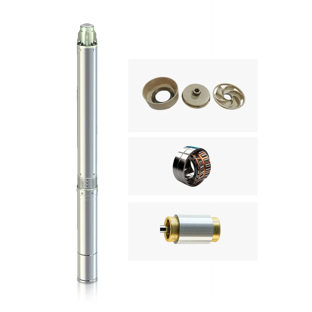 Wholesale rheken 4inch hot and cold water stainless steel deep well submersible pump for deep with control