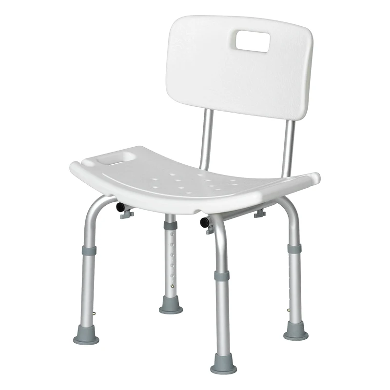 Manufacturer Shower Chair Stool Aluminum Adjustable Shower Chair With Back Support