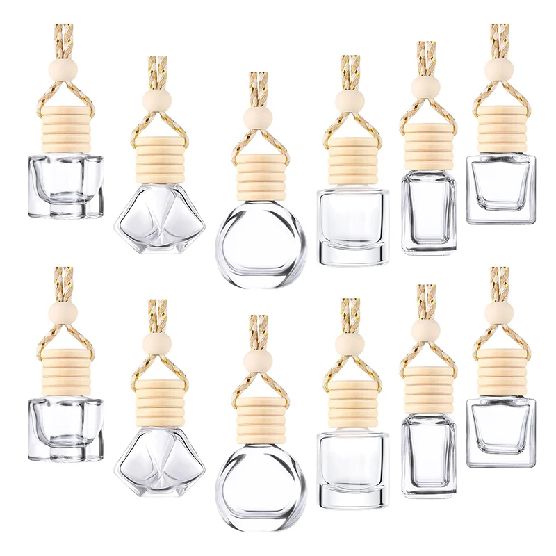 wholesale hanging car air freshener natural Scent air freshener car solid with wooden cover car diffuser clip