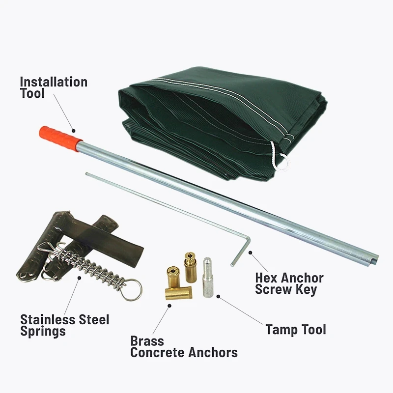 Customizable Pvc Hard Mesh Outdoor Safety Green Color Winter Pool Cover For Above Ground Swimming Pool