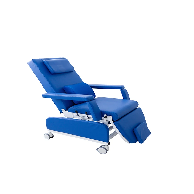 EM-DC001 Hospital blood drawing chair adjustable manual phlebotomy chair blood extraction chair