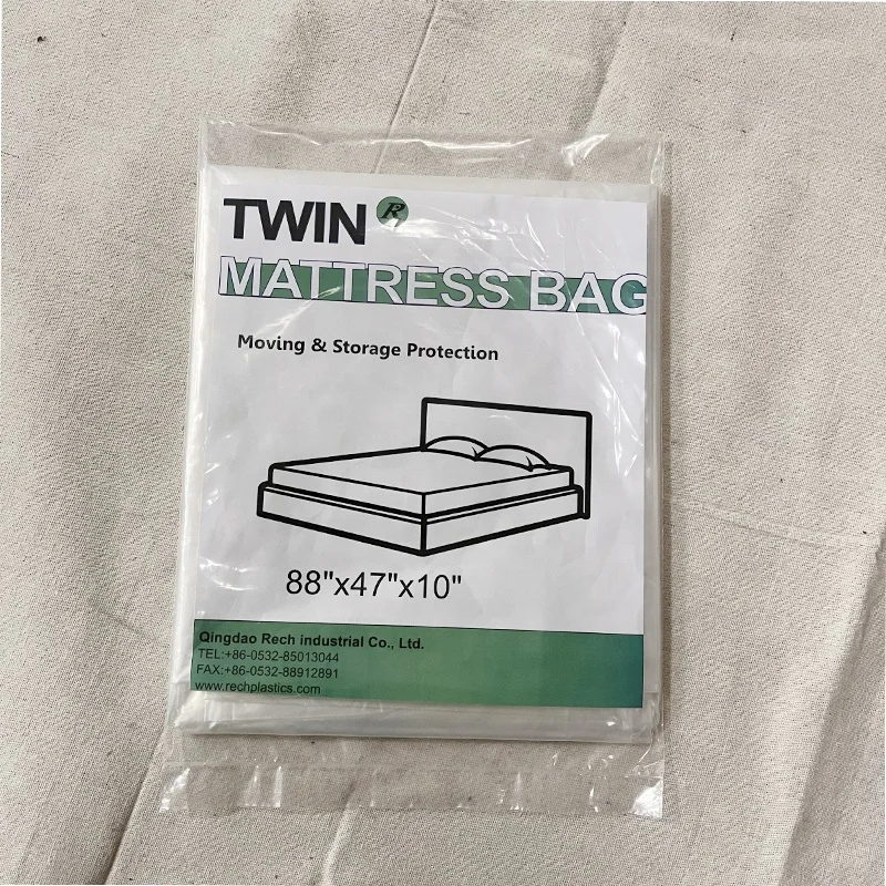 Hot-sale LDPE Mattress Bag Plastic Mattress Protector Cover Mattress Bag For Moving and Storage