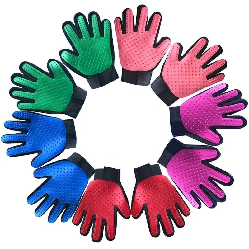 Pet Cat Grooming Brush Hair Remove Glove Cat Dog Cleaning Massage Deshedding Tool cat  Gloves accessories