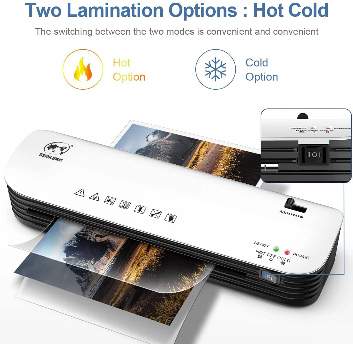 SL299 portable Laminator Machine  for office/school laminator Hot and cold laminating for different usage