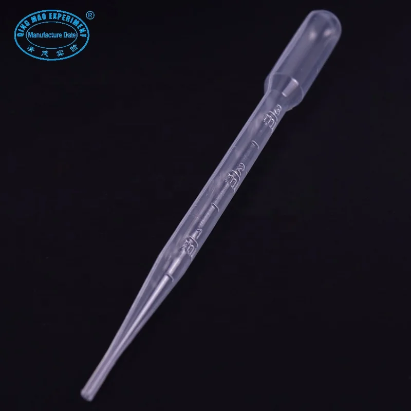 Laboratory Disposable Plastic Droppers 3ml Transfer Pasteur Pipette