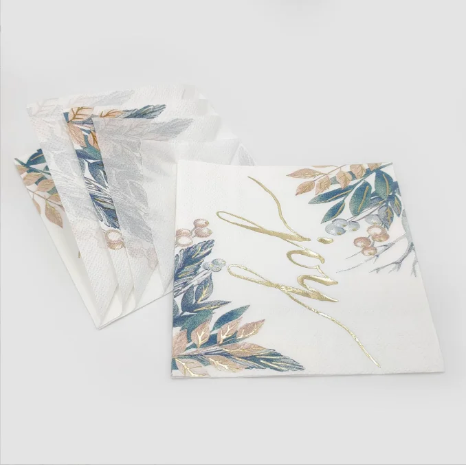 Chinese Style Blue And White Porcelain Printed Napkins Popular Napkins For Restaurant