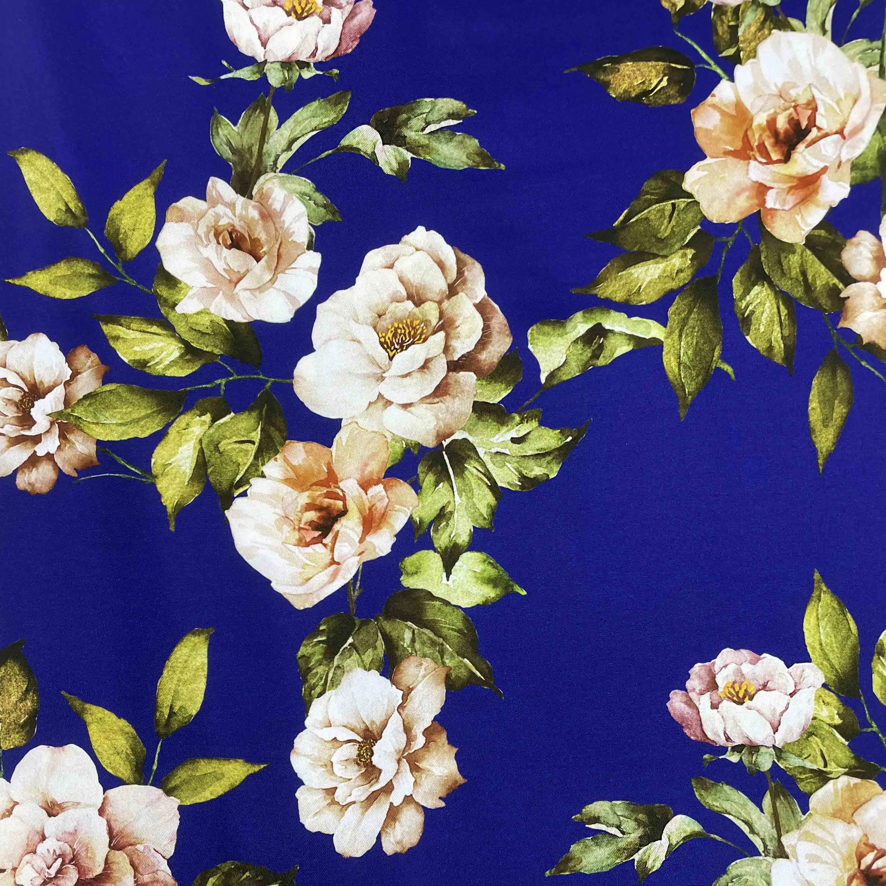 100% Digital Printed Pareo Rayon Fabric Japanese Crepe Yorya Crinkle Fabric Bamboo Viscose Fabric Flowers 50 Fiber 1.5*38