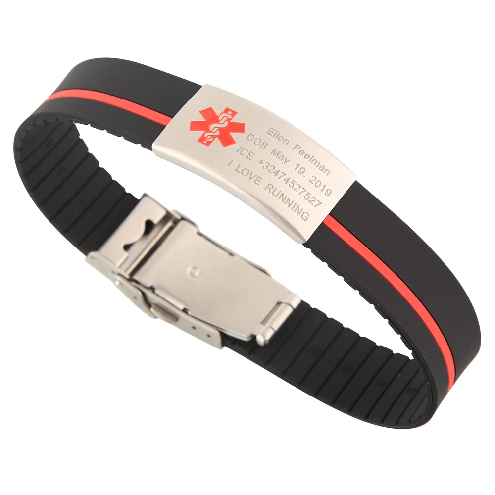 custom name letter pattern bracelets men women,gold rose gold black nameplate engravable blank stainless steel couple bracelets