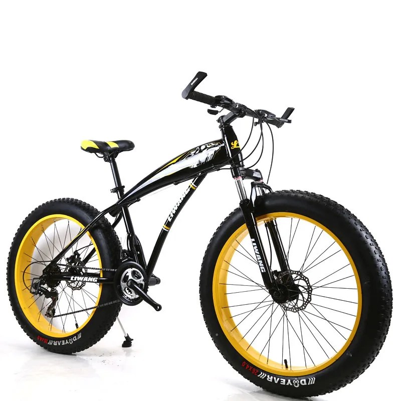 Folding Fat Tire European market Bike Double Absorber Disc Brake Soft-Tailed Mountain Bikes 26*4.0 Bicycle snowbike