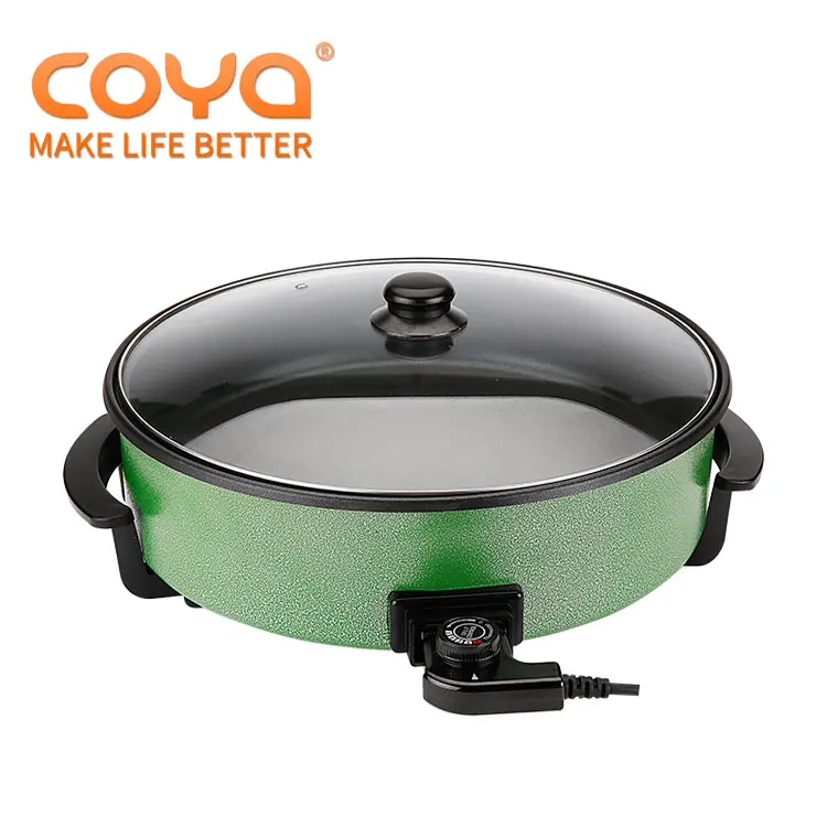 High Quality Functional Whole Glass Lid Wholesales Round Electric Pizza Pan