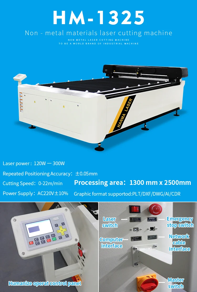 CNC fabric cutter CO2 laser engraving and cutting machine for acrylic wood high precision non-metal laser cutter