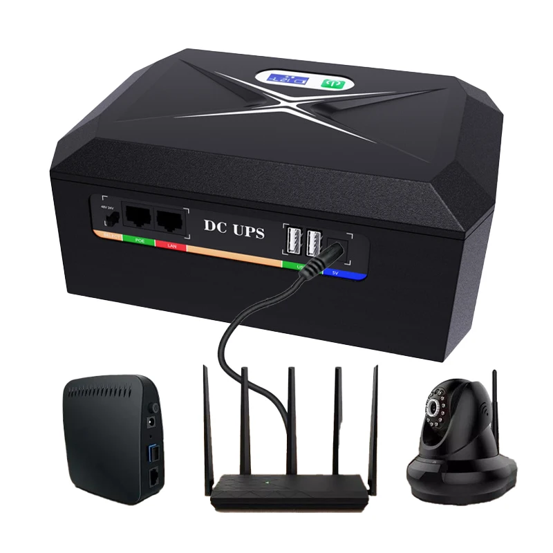 CW Mini DC UPS Poe порт 9V 12V 24V система с зарядным кабелем ups для Wi-Fi маршрутизатора