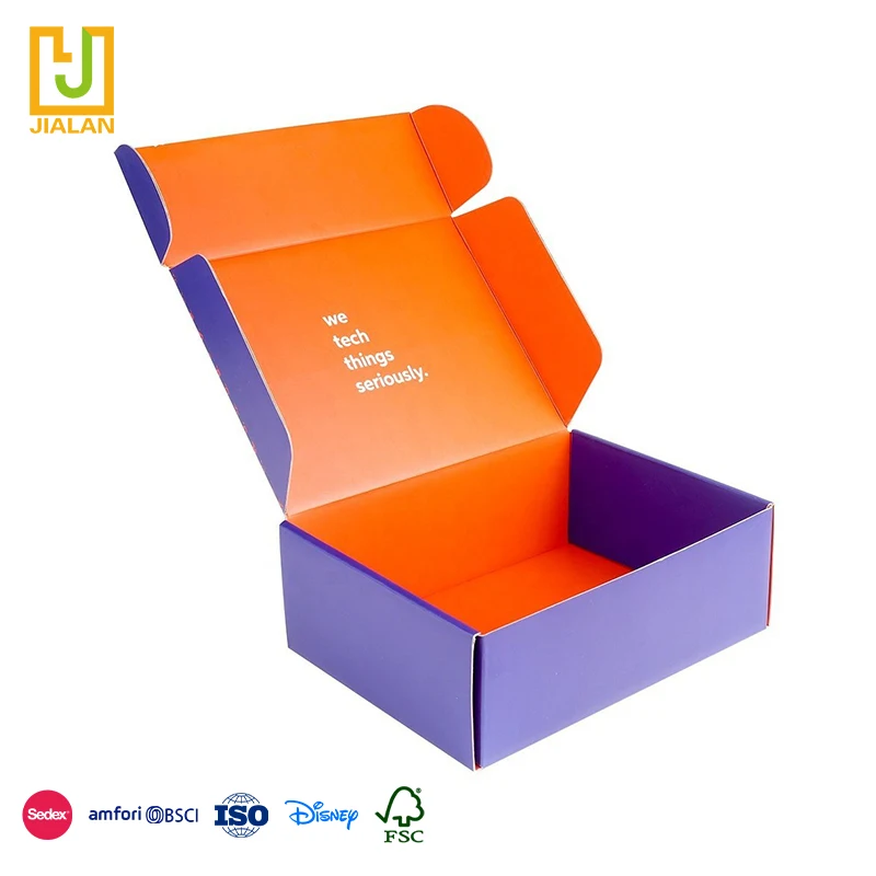 Jialan Wholesale custom printed unique corrugated shipping boxes custom logo cardboard mailer box