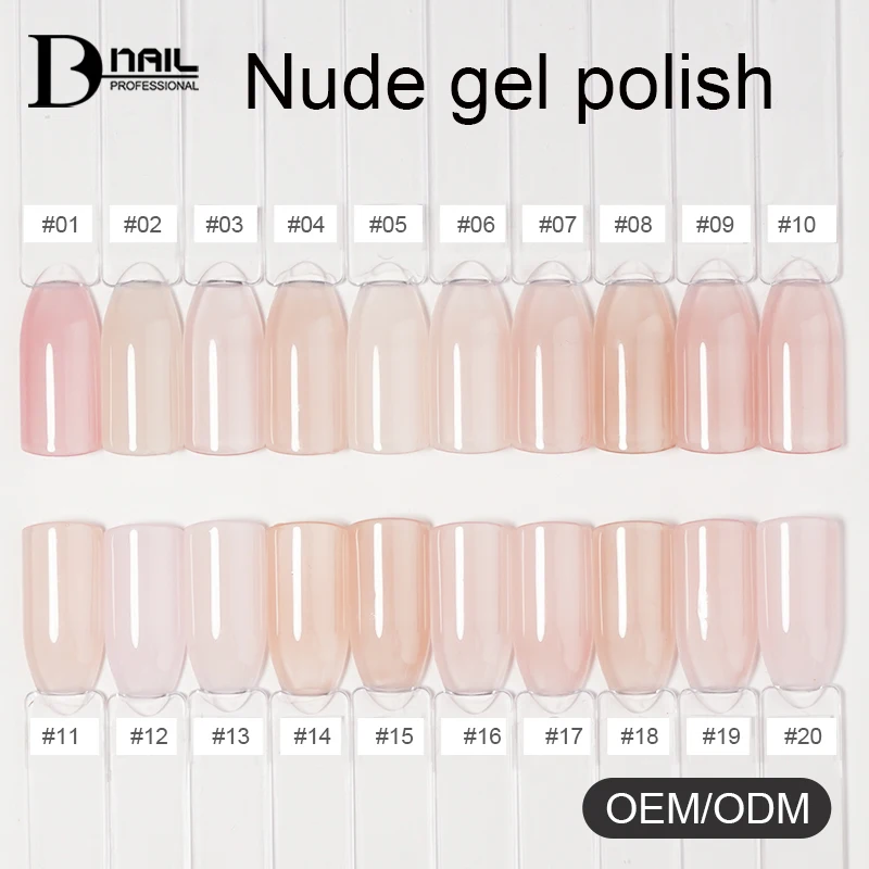 ICE NOVA Nu de Nail Polish Color Rubber Base Gel Transparent Nu de Gel Good Quality 20 Colors Gel Polish Soak Off