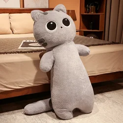 Factory Custom Kawaii Soft Long Body Cat Plushy Pillow Stuffed Plush Cushion Toys