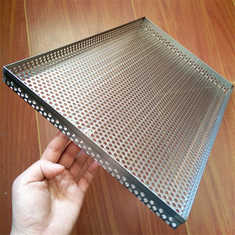 Custom-made food grade baking trays Stainless Steel Perforated Trays for beef jerky dehydration