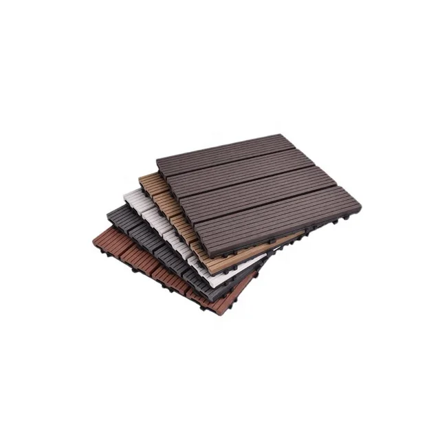 Non-slip Wood Composite Decking Tiles Wood Deck Tiles Cheap Interlocking Outdoor Deck Tiles