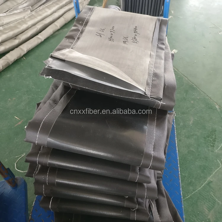 Fireproof silicon rubber coated fiberglass fabric canvas expansion joint belt