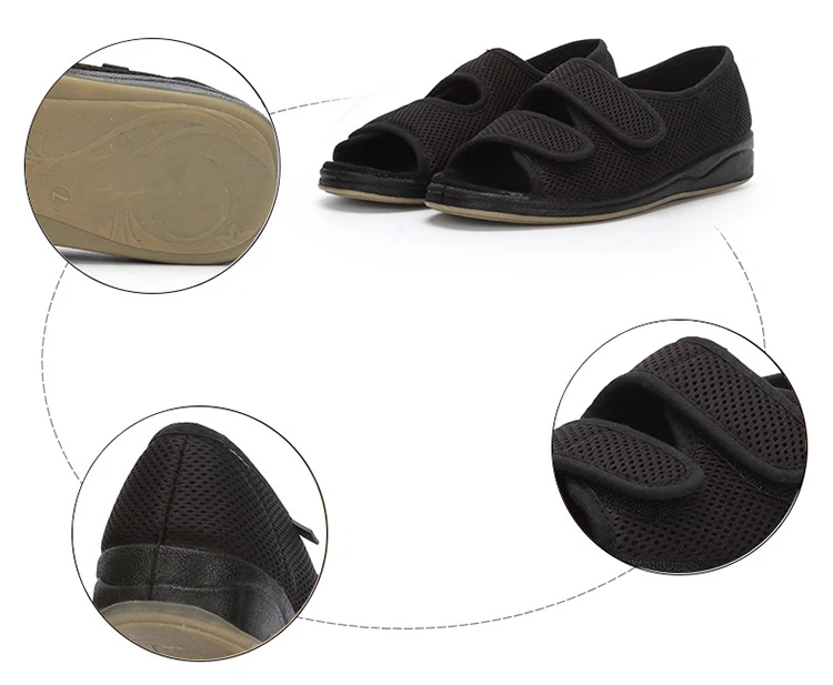Women Comfy Adjustable Orthopedic Slides Sandals Two Strap Open Toe Diabetic Shoes Medical Slippers