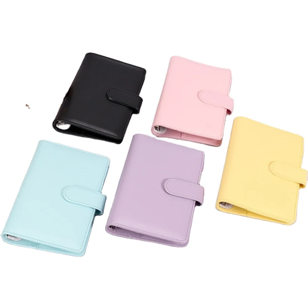Ring PU Leather Binder Photocards Vintage Notebooks Photo Personal Diary  Notebooks for Loose Leaf
