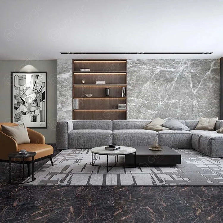 Low price black marquina belgium nero marquinia silky black  with white veins noir khenifra marble