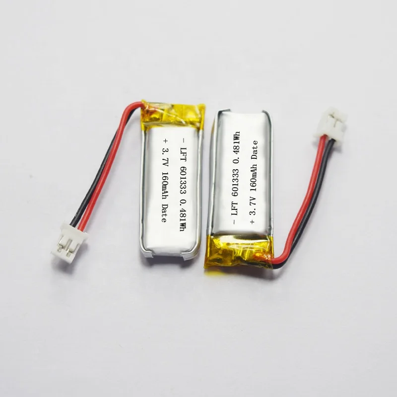 Factory supply 701333 601333 batrei 3.7v 160mah 165mah rechargeable battery 10C for e-cigarette Vape lighter