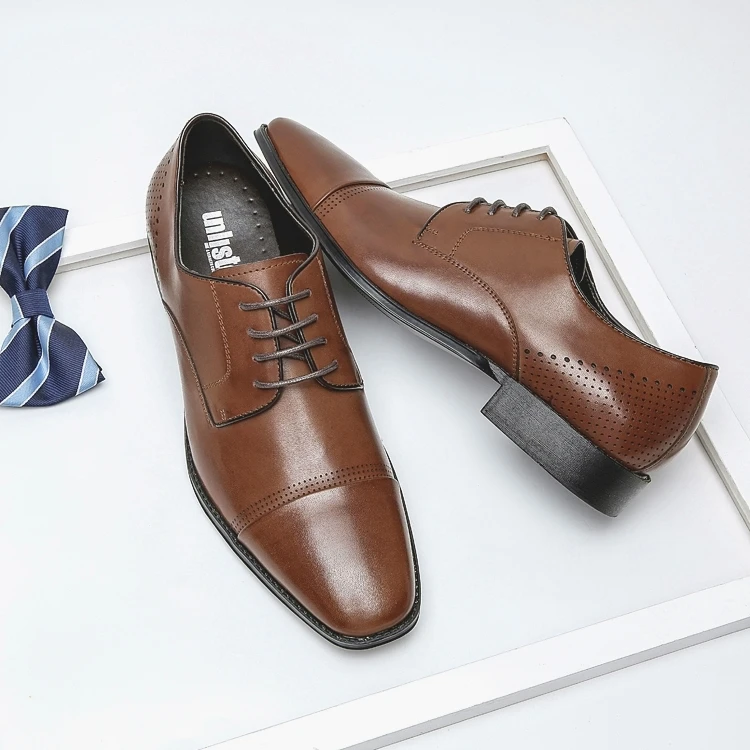 Модная обувь из синтетической кожи, новая модель мужской классической обуви на заказ, оптовая продажа, деловая мужская обувь на шнуровке