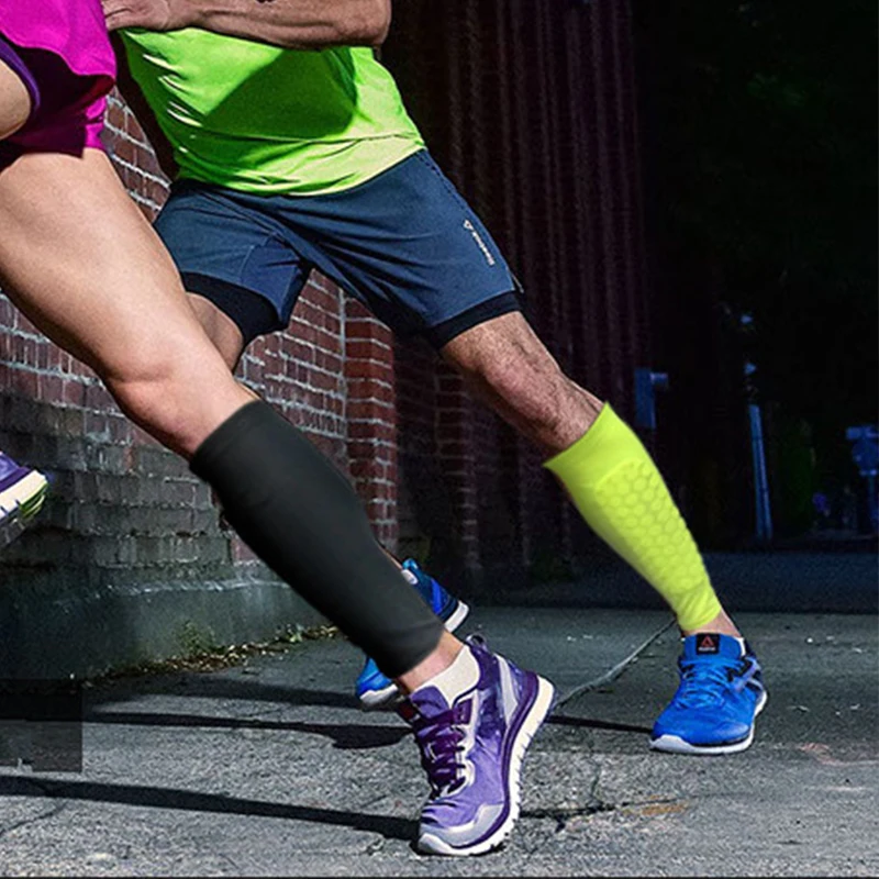 In-Stock Item Sports Running Leg Brace Honeycomb Calf Support Sleeve Shin Guard Football Soccer