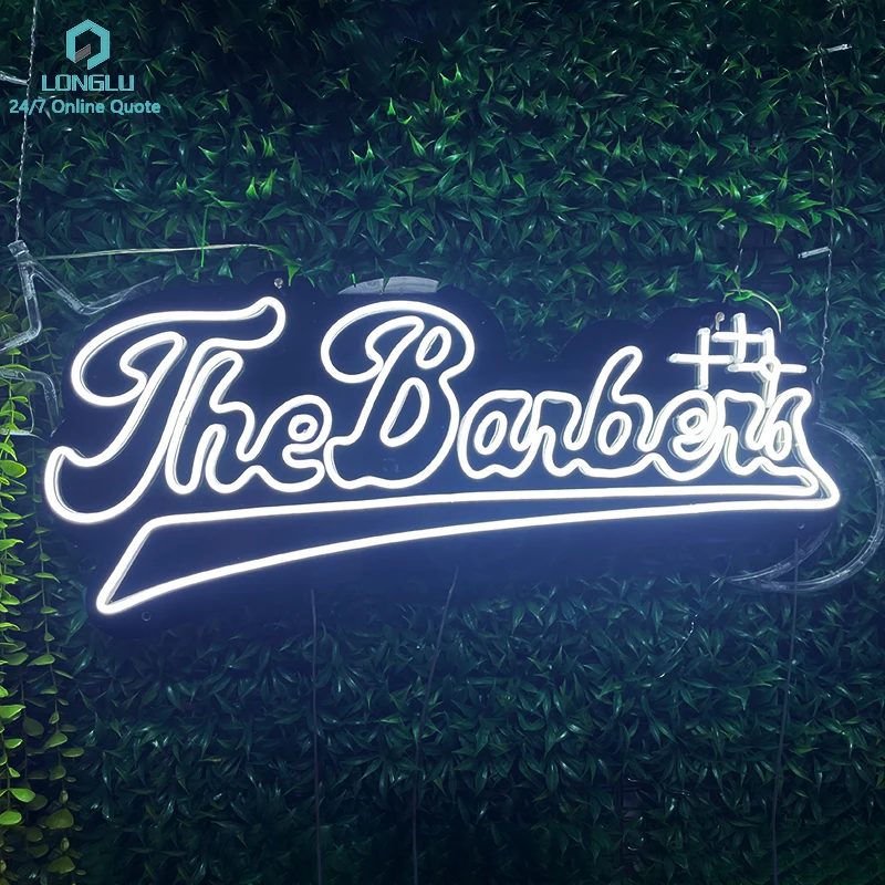 Black acrylic back white jacket flex neon sign DC12V led illuminated flex neon sign