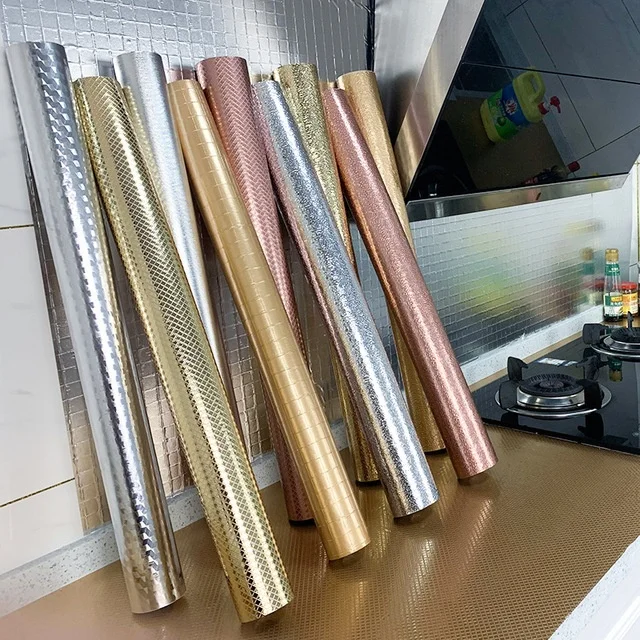 Factory direct high quality home decoration kitchen oil-proof and waterproof self adhesive wallpaper