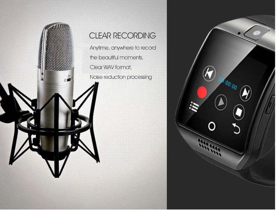 New Hot Q18 sport watch smart TF Card Phone GSM Camera health watch smart for Android wearable devices phone smart watch