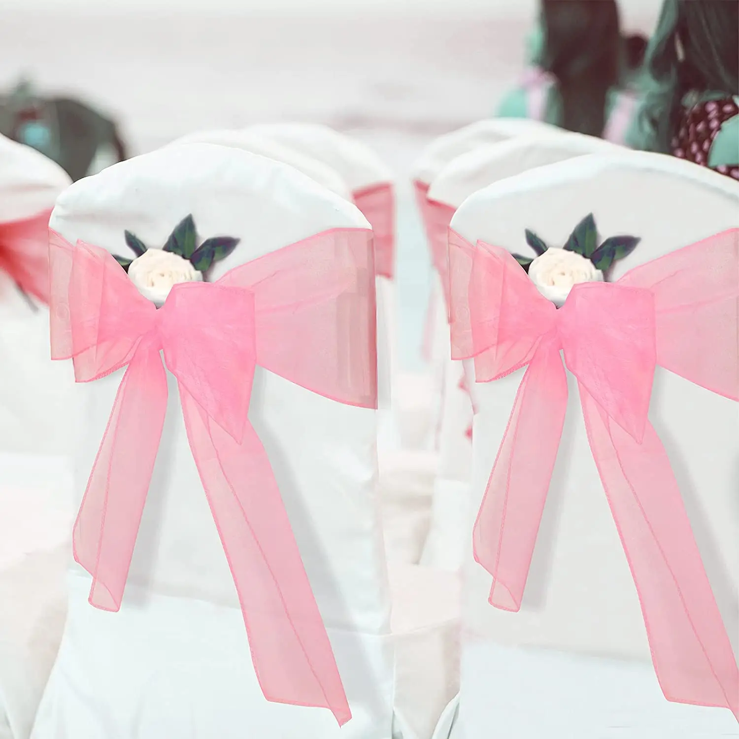 Декоративные чехлы на стулья из органзы для вечеринок, отелей, банкетов, свадеб