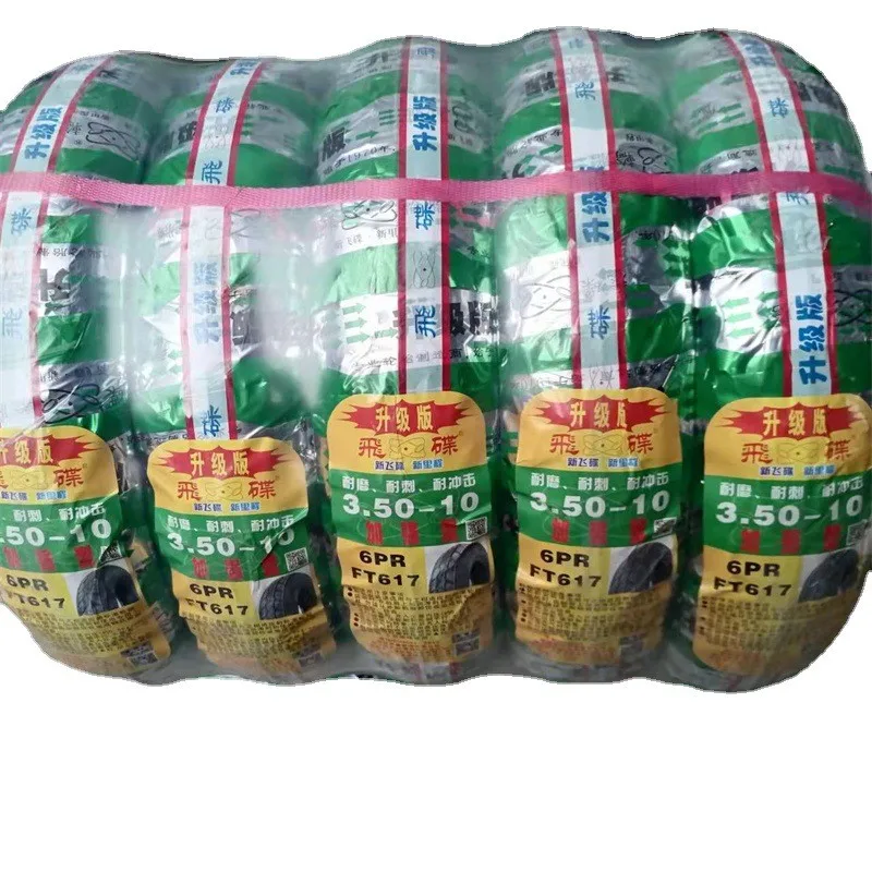 Factory direct sale scooter 3.5-10 vacuum tire anti-slip wear 6 layers 100/90-10 tires