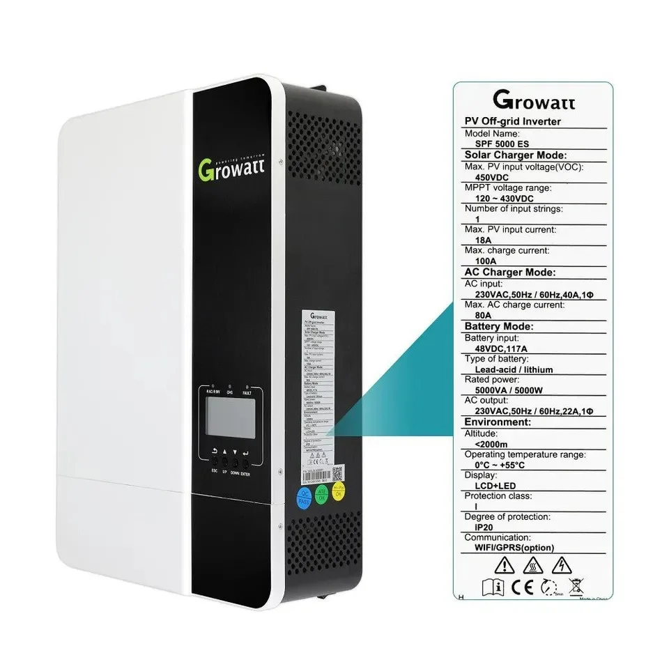 Гибридный инвертор growatt spf5000es 48 В 3 5 кВт параллельный для автономной гибридной системы хранения энергии