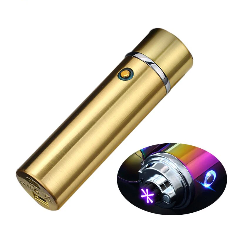 FR-P02 Metal Flameless Rechargeable 3 Arc USB Lighter Electric Pulse Arc 550mAh Big POWER Tobacco Cigar Lighter Business Gift