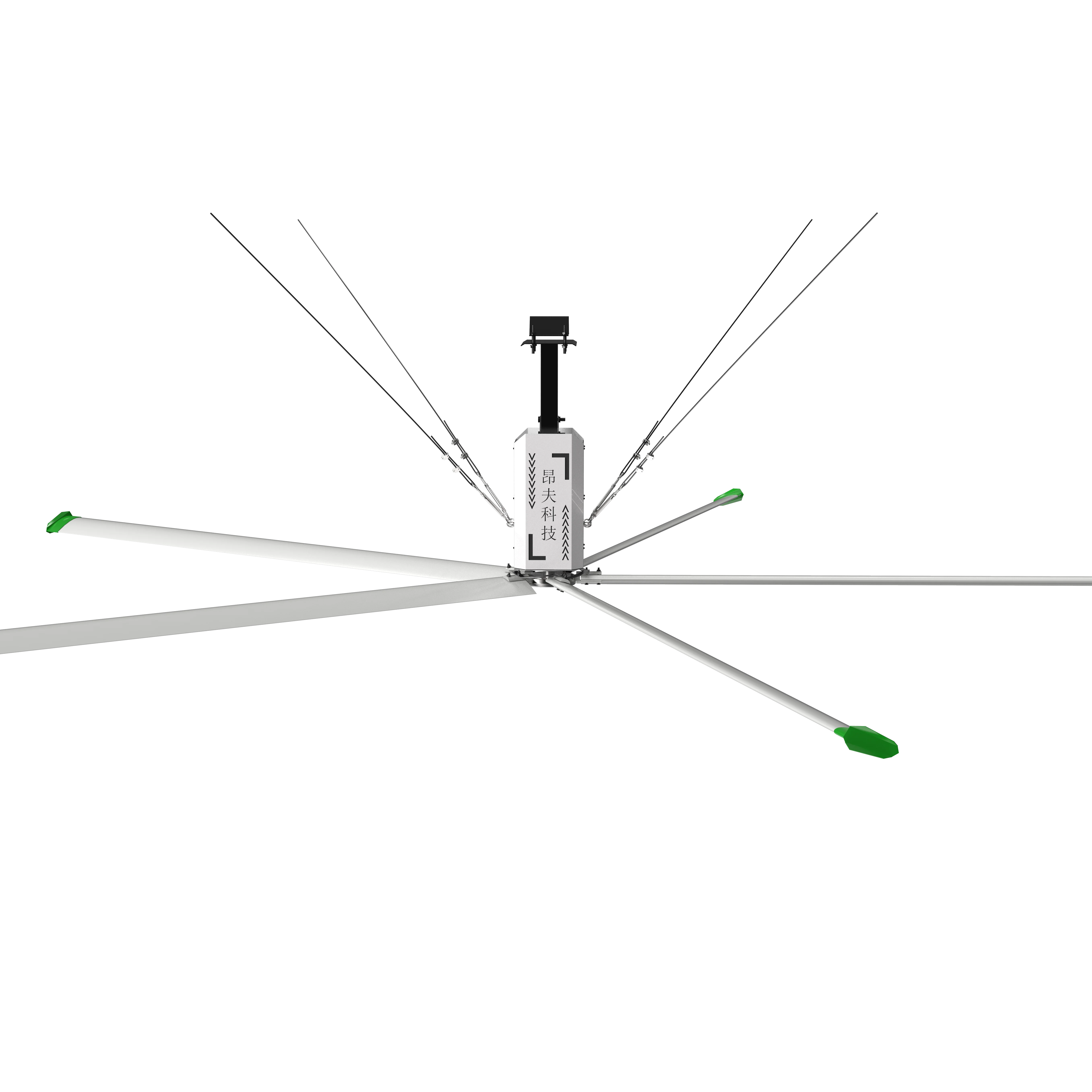 24ft/7.3m diameter HVLS Giant Industrial Ceiling Fan for Factory warehouse