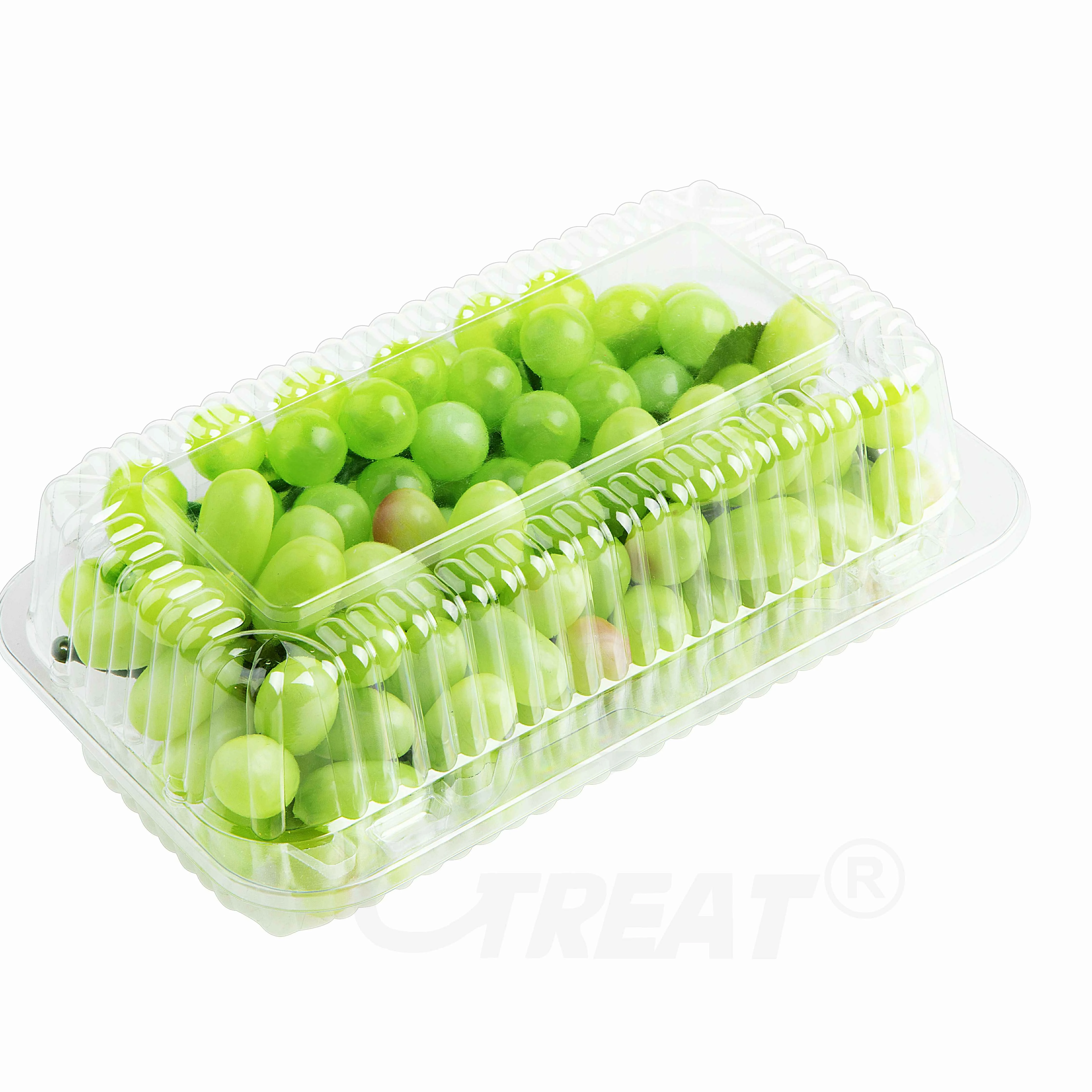 Biodegradable sugarcane PLA packaging disposable food storage container salad fruit Clamshell Boxes for keeping fresh