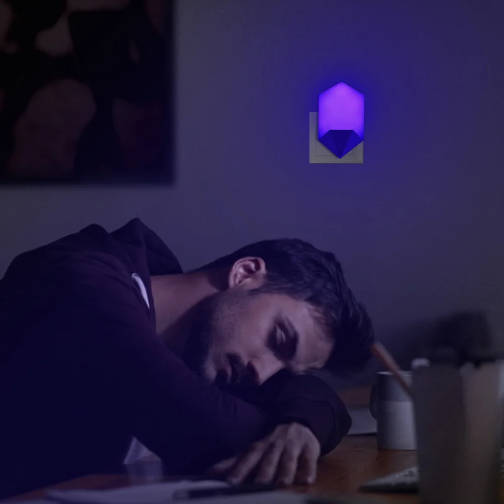 
2 Pack RGB color Changeable Light Remote Controlled Plug-in LED Night Light 