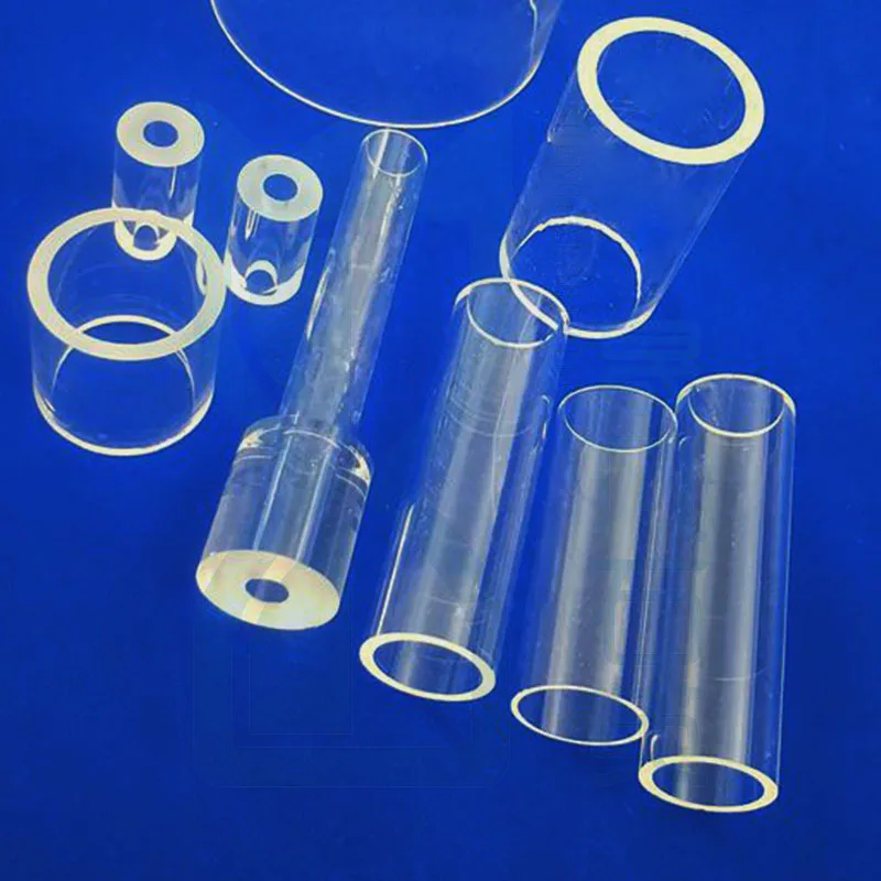 High Quality Low Flat-Bottomed Clear Fused Silica Quartz Glass Sleeve Test Tube